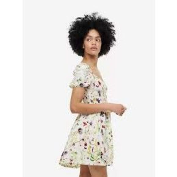 NWT H&M Puff-Skeeve Textured Jersey Dress SZ XXL - Picture 1 of 12